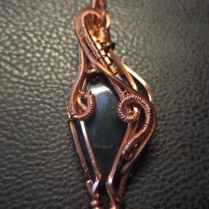 Labradorite Cab in Raw Copper