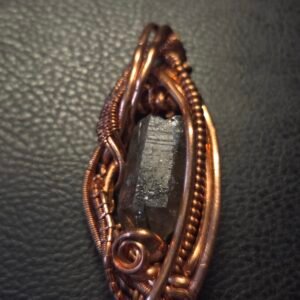Smokey Quartz Point in Raw Copper