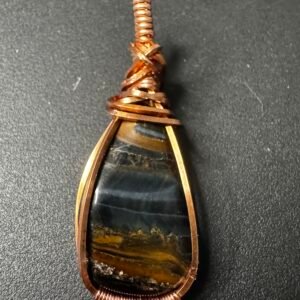 Blue and Golden Tiger's Eye Pendant