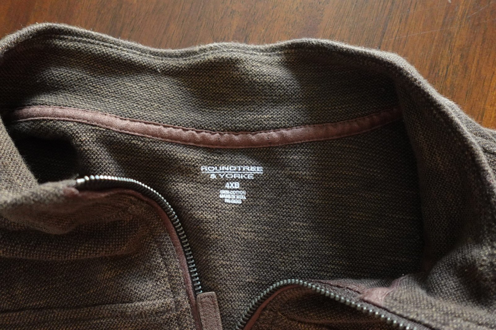 Roundtree & York Knit Pullover Size 4XG - Brown - Image 5