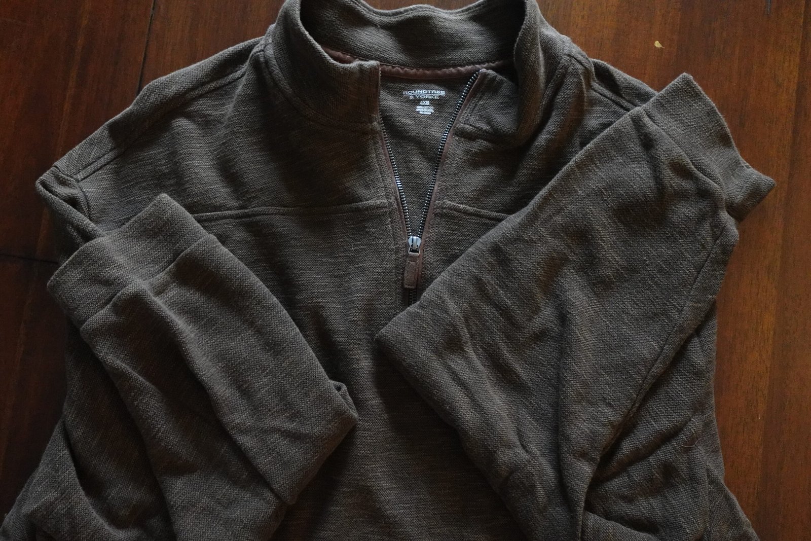 Roundtree & York Knit Pullover Size 4XG - Brown - Image 4