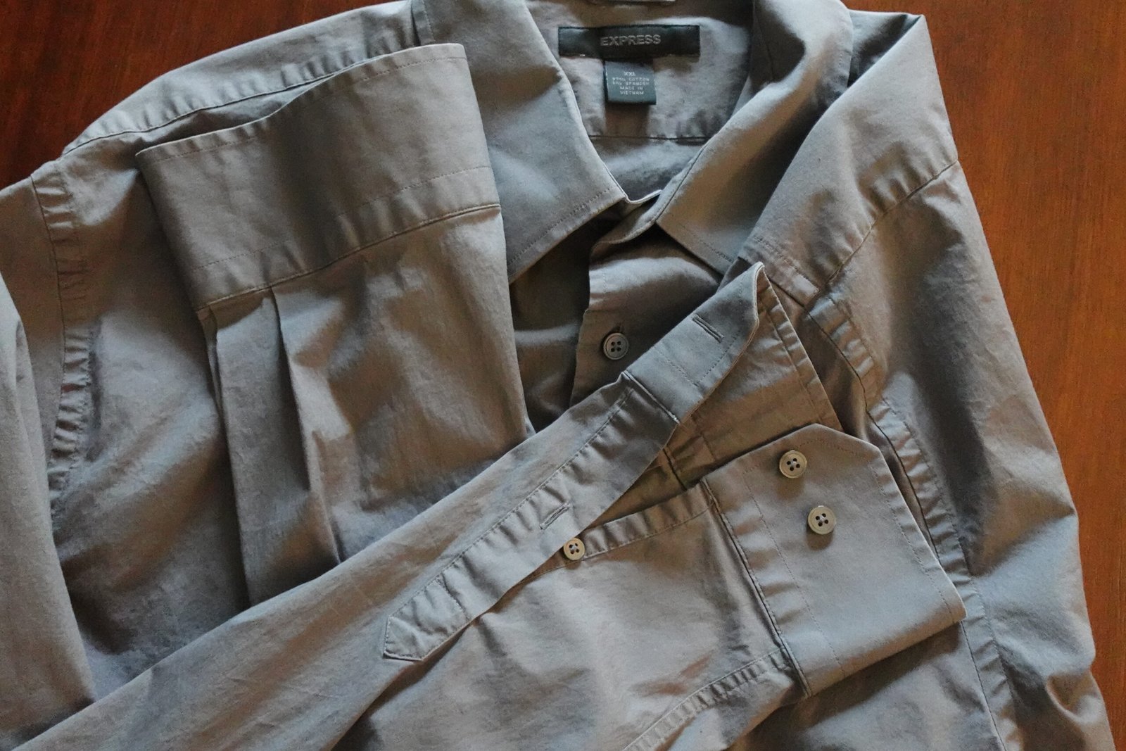 Express Long Sleeve Gray Shirt 2XL