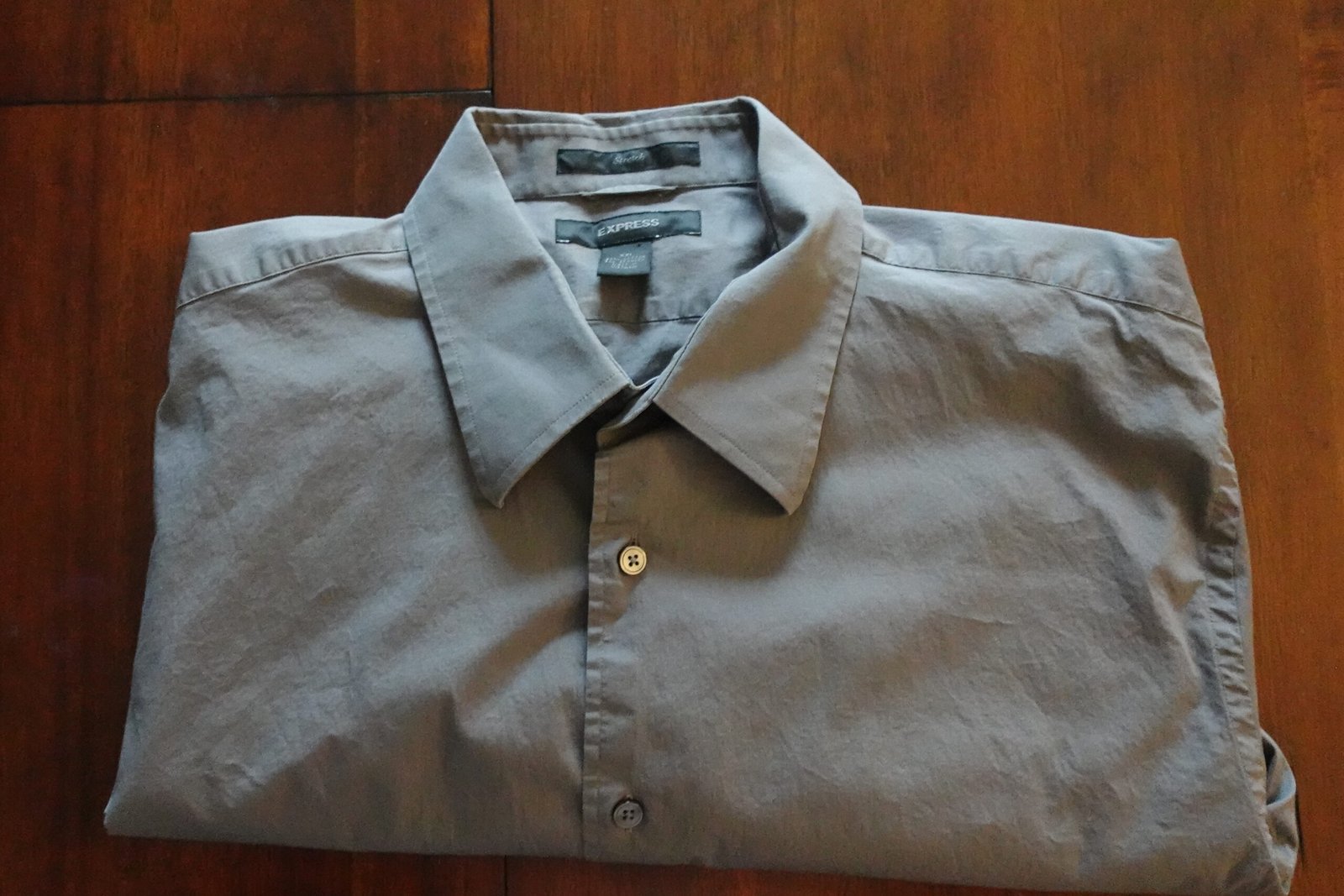 Express Long Sleeve Gray Shirt 2XL - Image 4